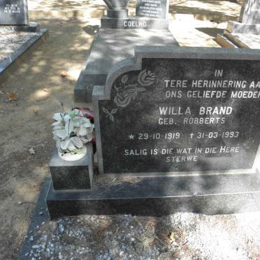 BRAND Willa nee ROBBERTS 1919-1993