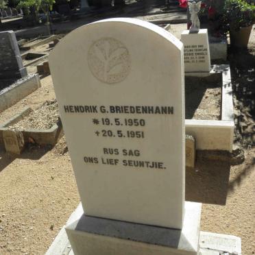 BRIEDENHANN Hendrik G. 1950-1951