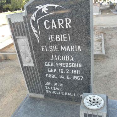 CARR Elsie Maria Jacoba nee EBERSOHN 1911-1967