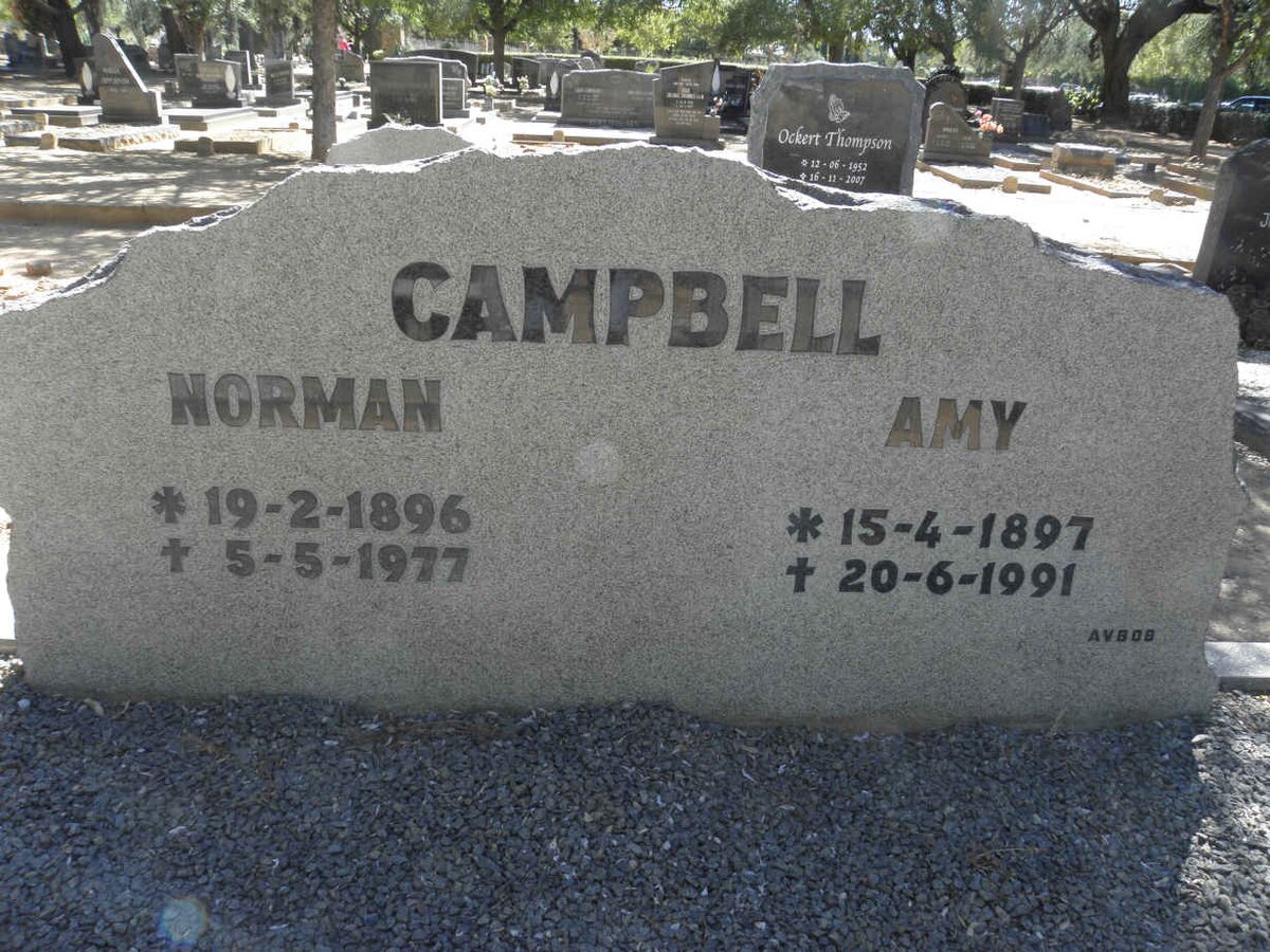 CAMPBELL Norman 1896-1977 &amp; Amy 1897-1991