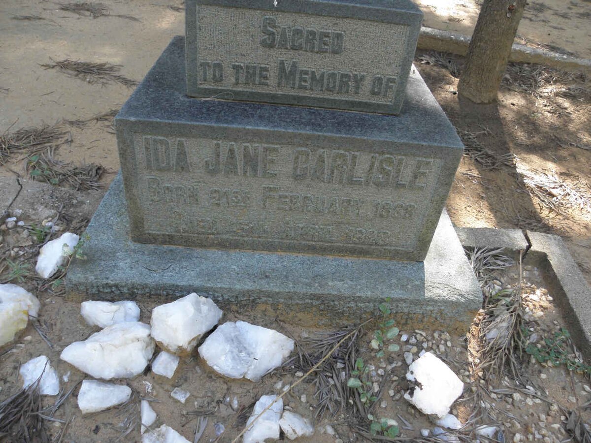 CARLISLE Ida Jane 1888-1923