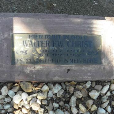 CHRIST Walter F.W. 1913-1939