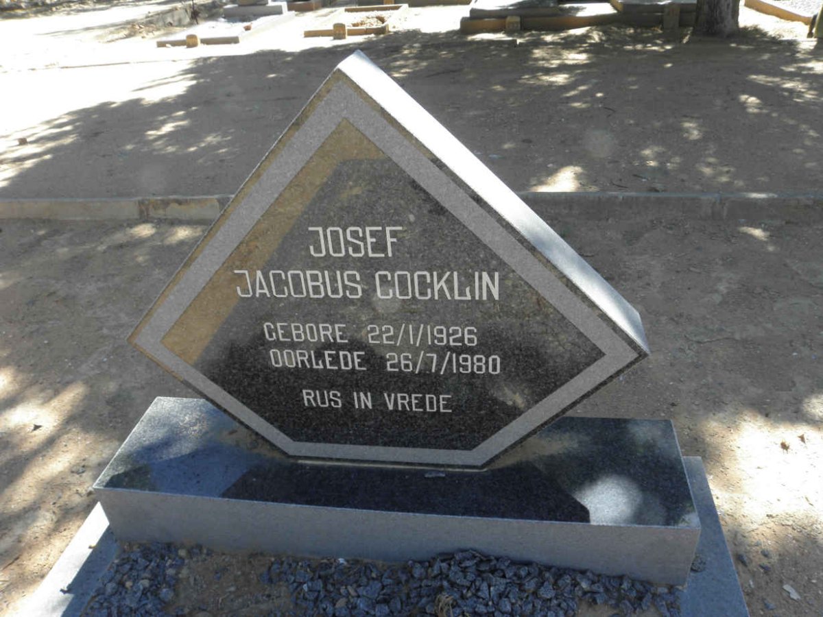 COCKLIN Josef Jacobus 1926-1980