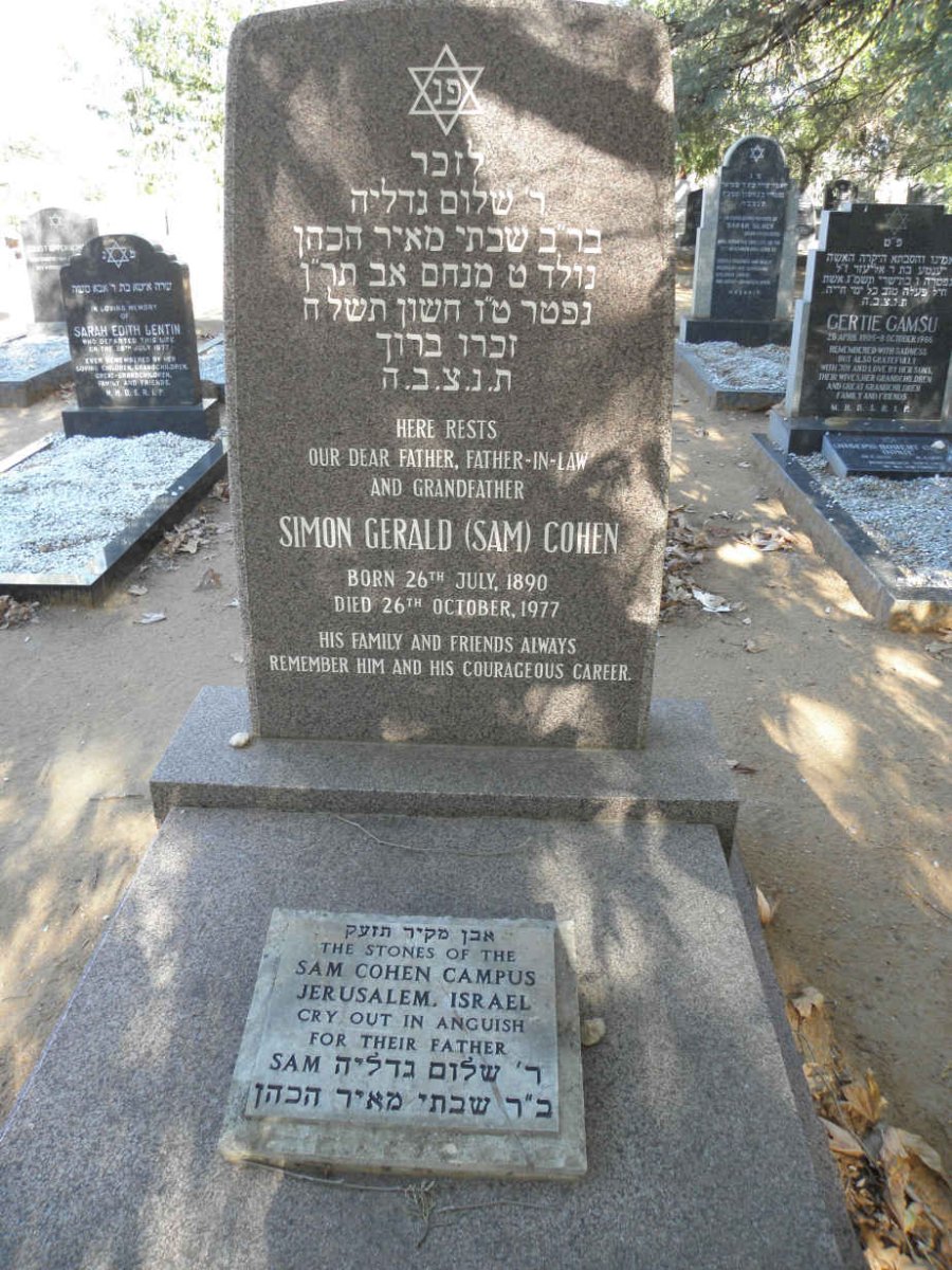 COHEN Simon Gerald 1890-1977