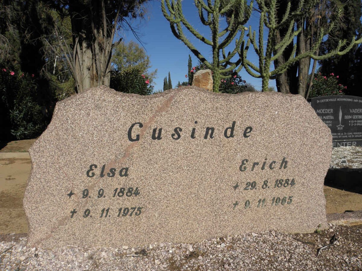 CUSINDE Erich 1884-1965 &amp; Elsa 1884-1975