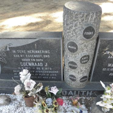 DAUTH Coenraad J. 1917-1973 &amp; Maria E.W. 1921-2008