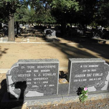 D’EMILJO Joaquim Diaz 1898-1969 &amp; Hester S.J. OPPERMAN 1898-1964