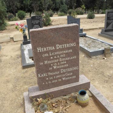 DETERING Karl 1907-1999 &amp; Hertha LICHTENTHÄLER 1913-1994