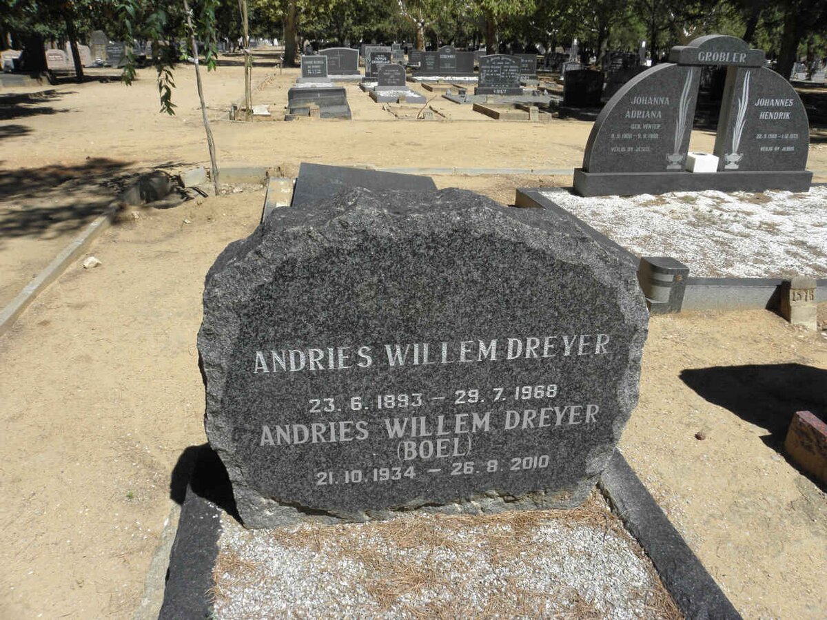 DREYER Andries Willem 1893-1968 :: DREYER Andries Willem 1934-2010