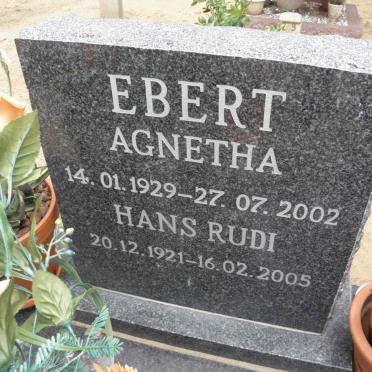 EBERT Hans Rudi 1921-2005 &amp; Agnetha 1929-2002