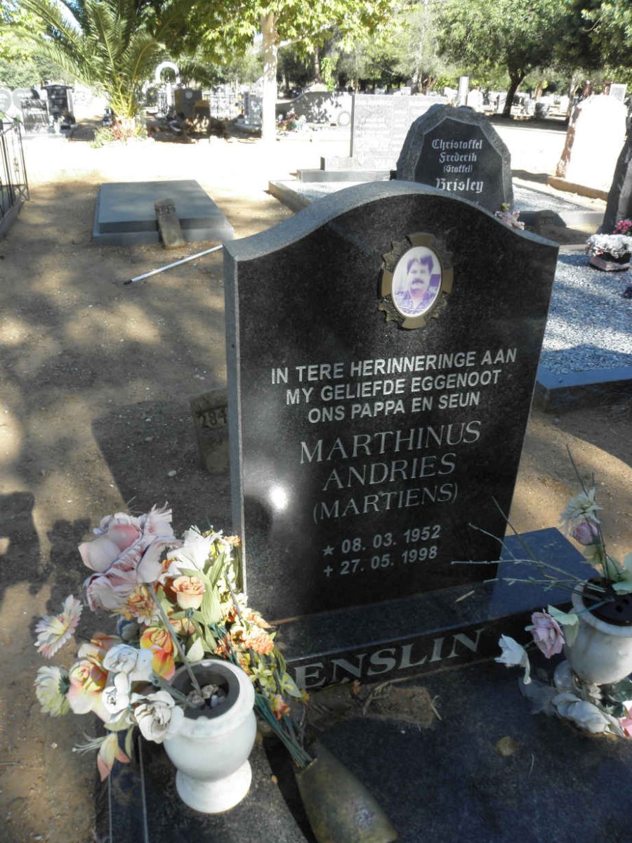 ENSLIN Marthinus Andries 1952-1998