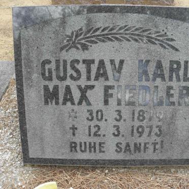 FIEDLER Gustav Karl Max 1879-1973