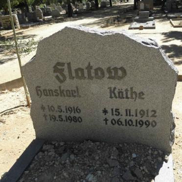 FLATOW Hanskarl 1916-1980 &amp; Käthe 1912-1990