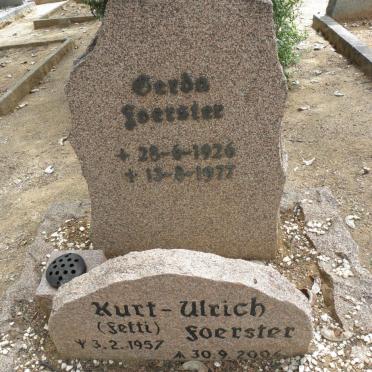 FOERSTER Gerda 1926-1977 :: FOERSTER Kurt-Ulrich 1957-2004