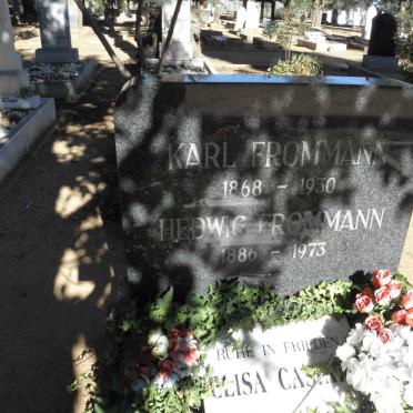 FROMMANN Karl 1868-1930 &amp; Hedwig 1886-1973