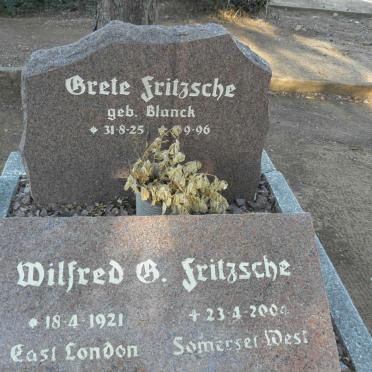 FRITZSCHE Wilfred G. 1921-2004 &amp; Grete BLANCK 1925-1996
