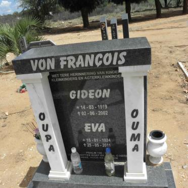 FRANÇOIS Gideon, von 1919-2002 &amp; Eva 1924-2011