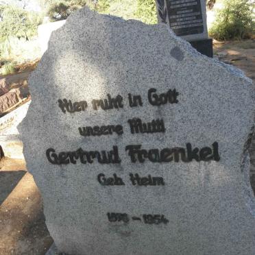 FRAENKEL Gertrud nee HELM 1876-1954