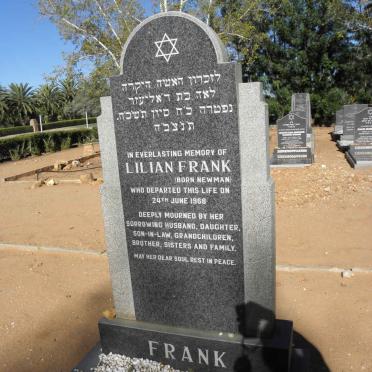FRANK Lilian nee NEWMAN -1968