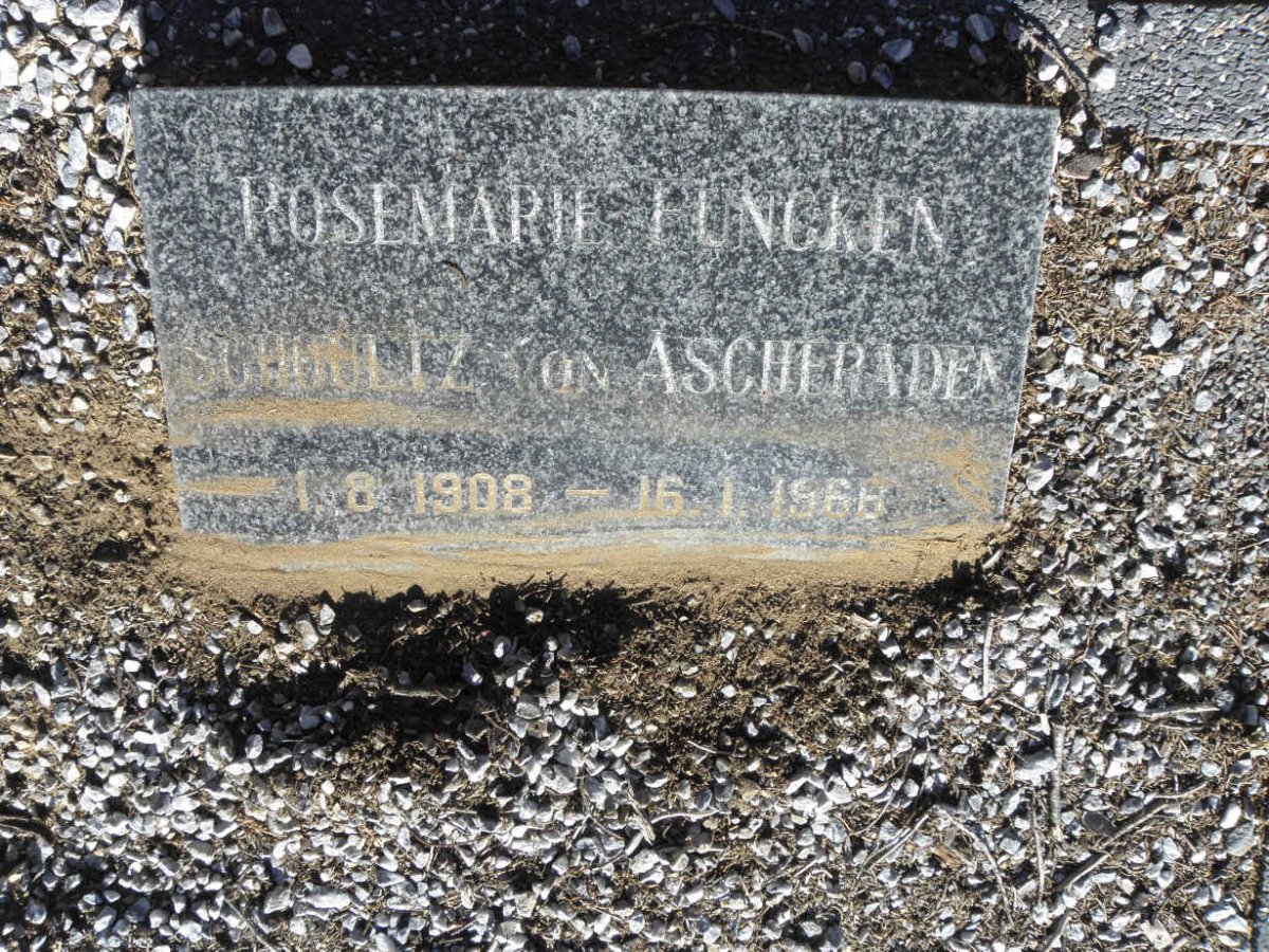 FUNCKEN Rosemarie nee SCHULTZ VON ASCHERADEN 1908-1966