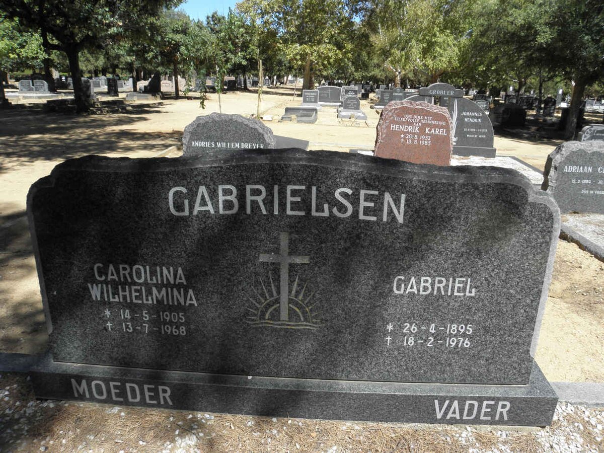 GABRIELSEN Gabriel 1895-1976 &amp; Carolina Wilhelmina 1905-1968