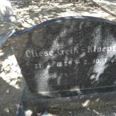 GEIK-KLOEPFER Eliese 1889-1961