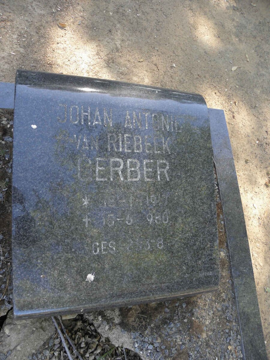 GERBER Johan Antonie Van Riebeek 1917-1980