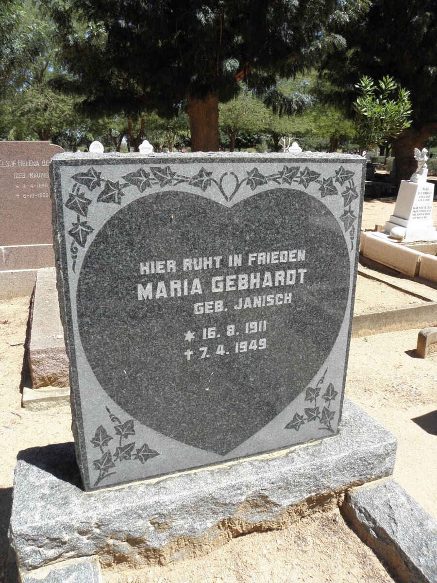 GEBHARDT Maria nee JANISCH 1911-1949