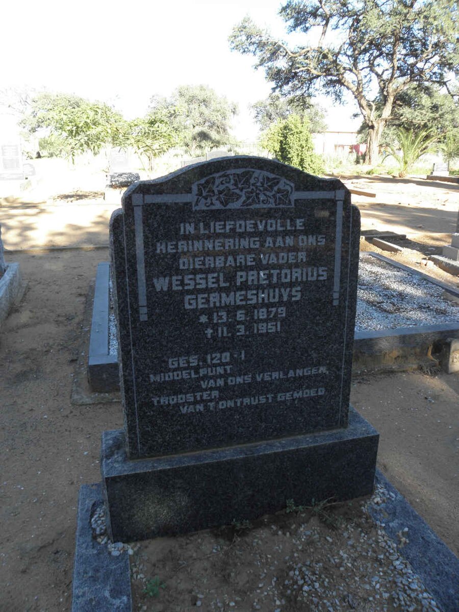 GERMESHUYS Wessel Pretorius 1879-1951