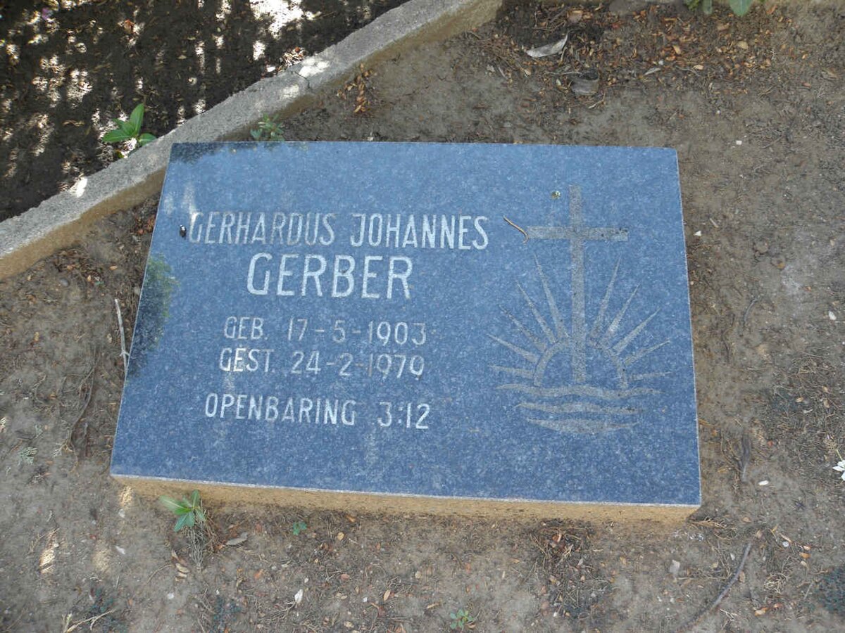 GERBER Gerhardus Johannes 1903-1970