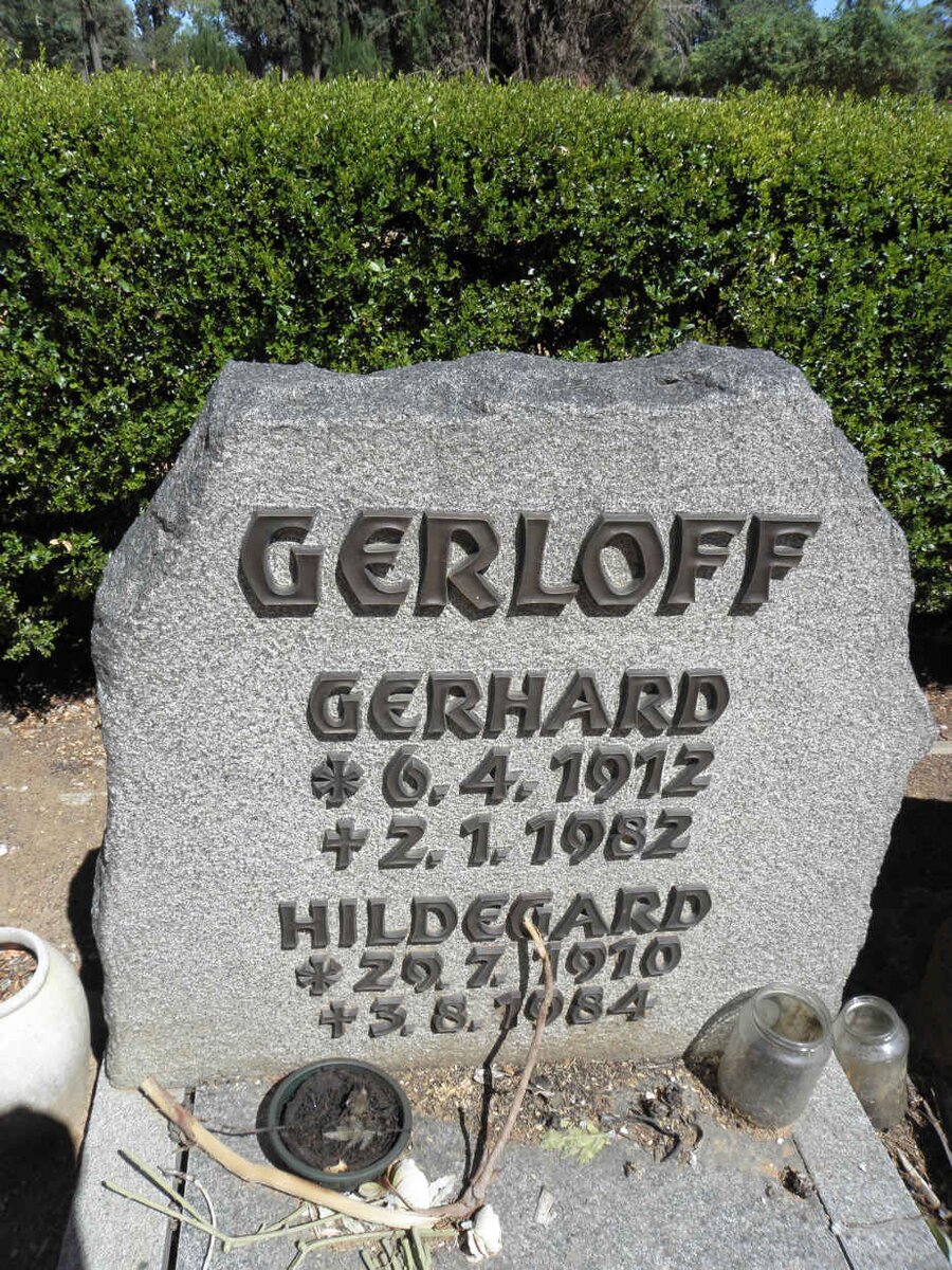 GERLOFF Gerhard 1912-1982 &amp; Hildegard 1910-1984