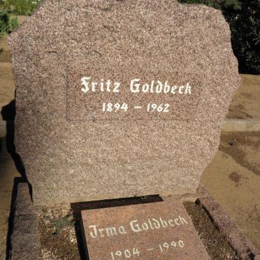 GOLDBECK Fritz 1894-1962 &amp; Irma 1904-1990