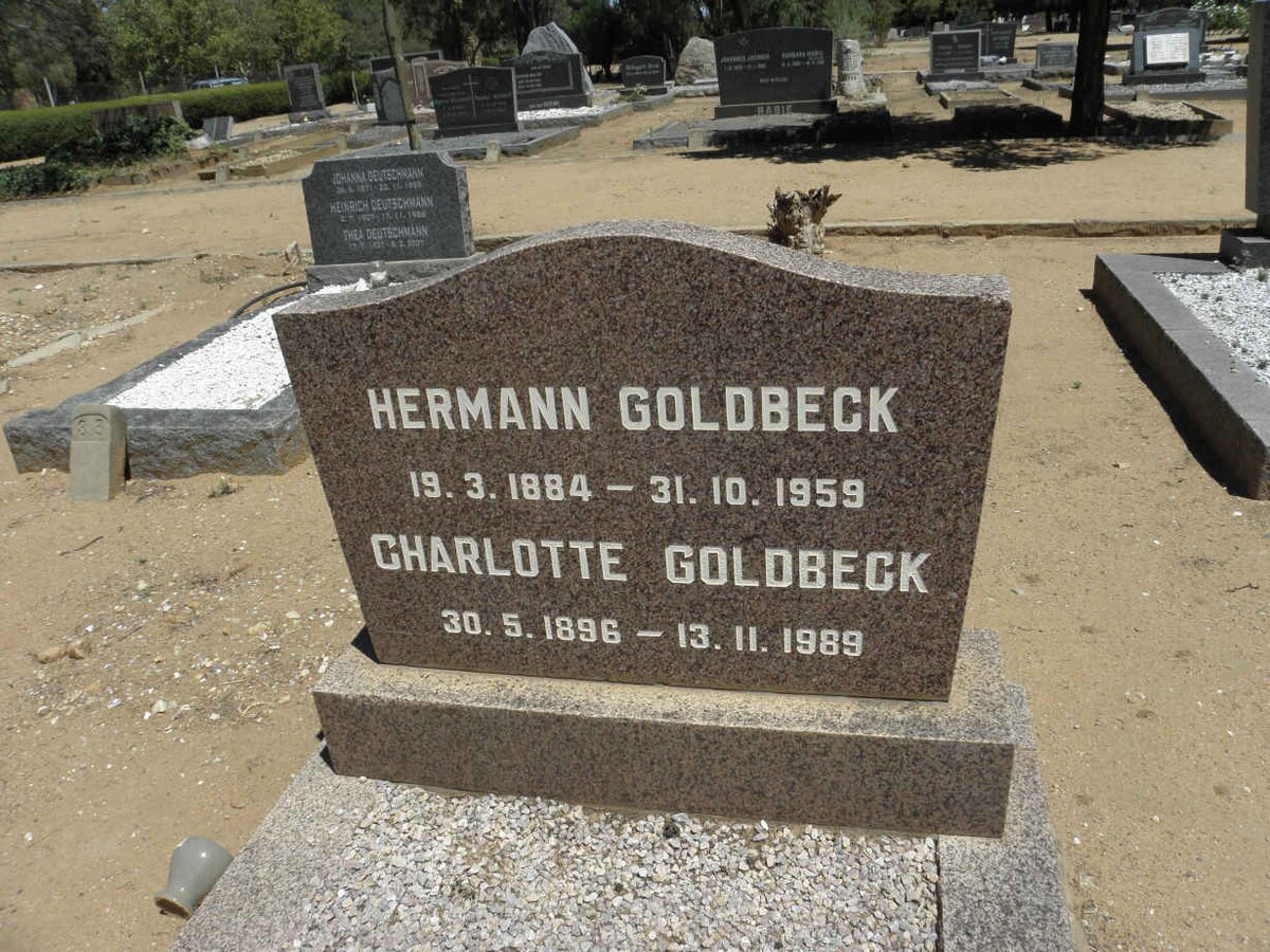 GOLDBECK Hermann 1884-1959 &amp; Charlotte 1896-1989