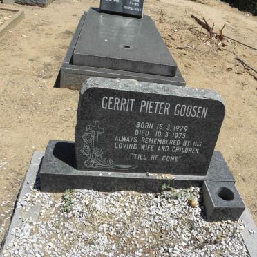 GOOSEN Gerrit Pieter 1929-1975