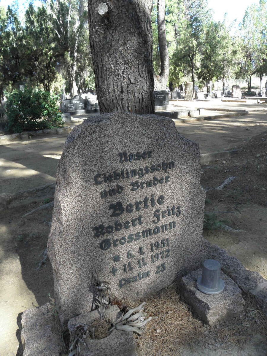 GROSSMANN Bertie Robert Fritz 1951-1972