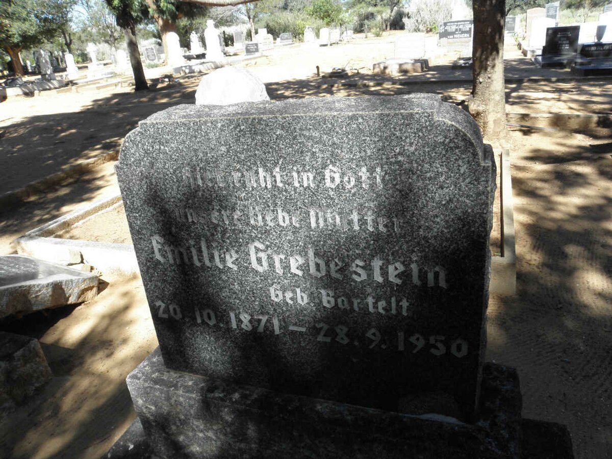 GREBESTEIN Emilie nee BARTELT 1871-1950