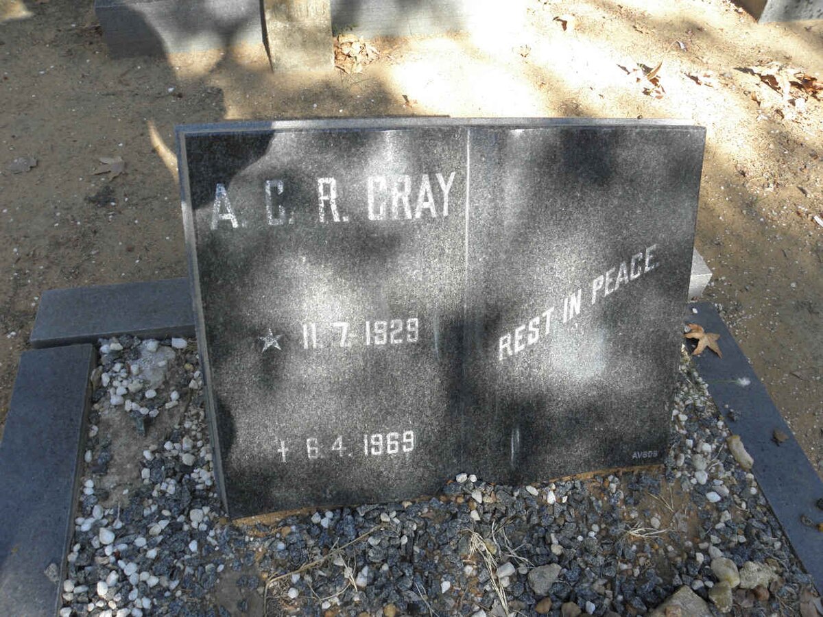 GRAY A.C.R. 1929-1969