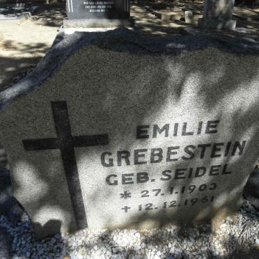 GREBESTEIN Emilie nee SEIDEL 1903-1961