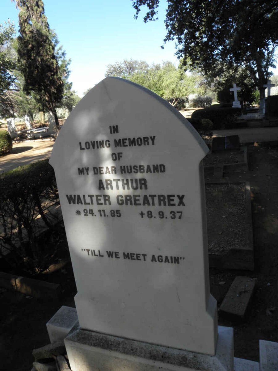 GREATREX Arthur Walter 1885-1937