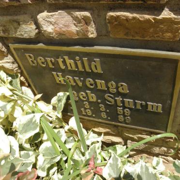 HAVENGA Berthild nee STURM 1959-1989