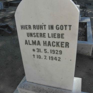 HACKER Alma 1929-1942