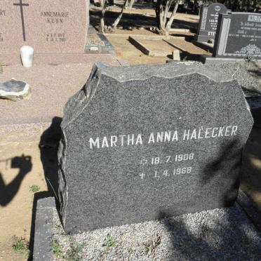 HALECKER Martha Anna 1908-1968