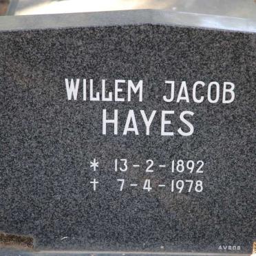 HAYES Willem Jacob 1892-1978