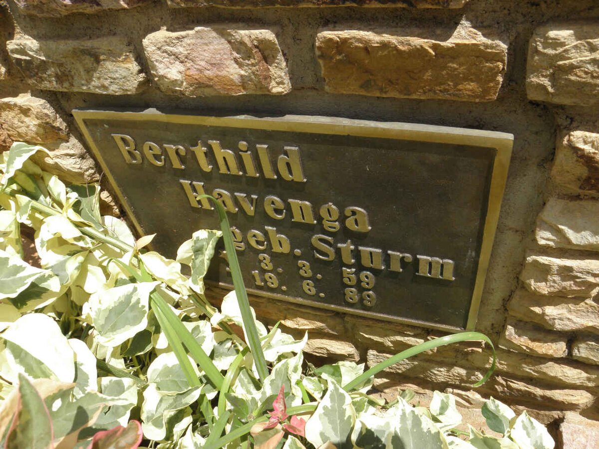 HAVENGA Berthild nee STURM 1959-1989