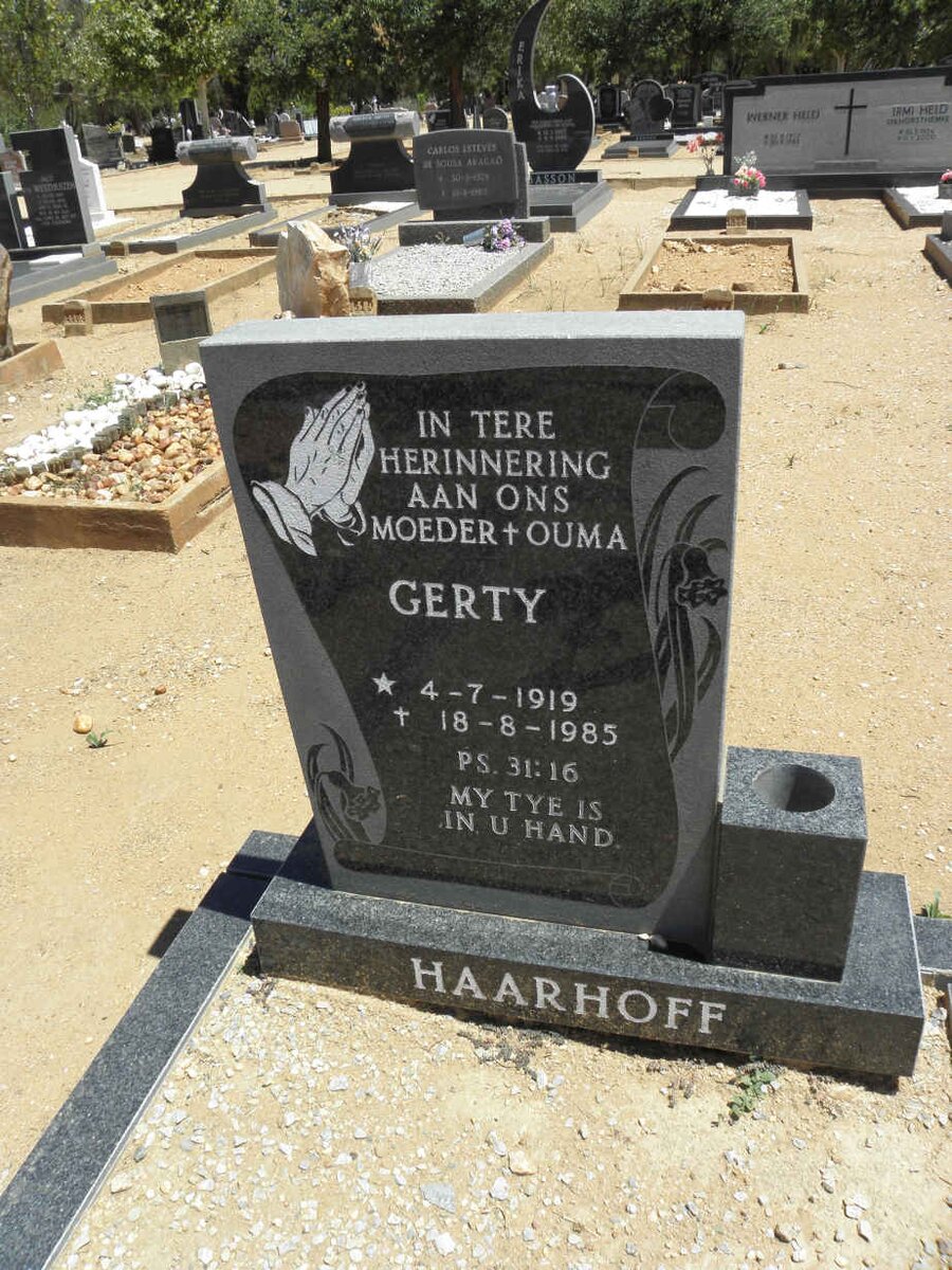 HAARHOFF Gerty 1919-1985