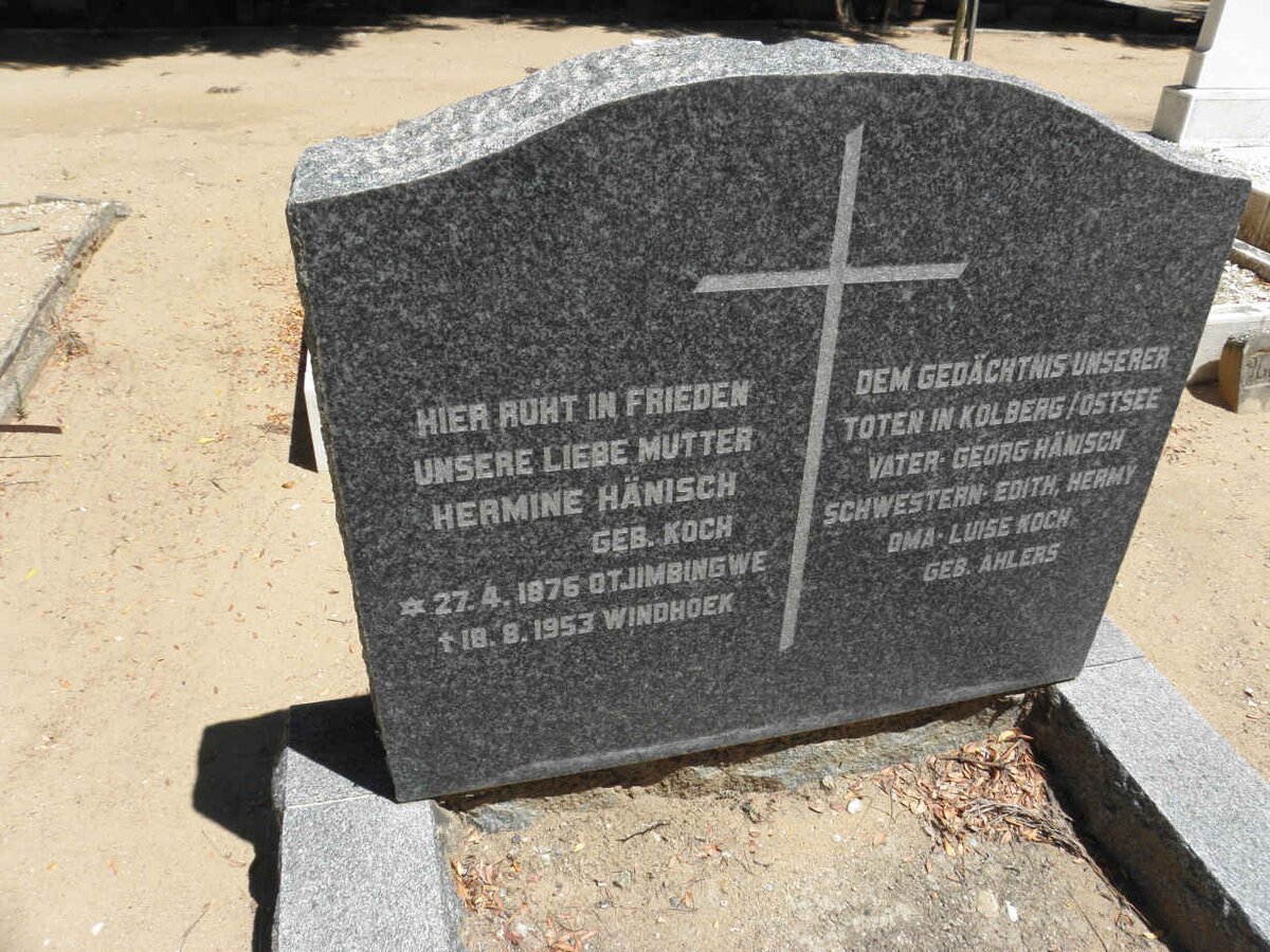 HÄNISCH Hermine nee KOCH 1876-1953