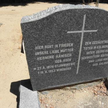 HÄNISCH Hermine nee KOCH 1876-1953