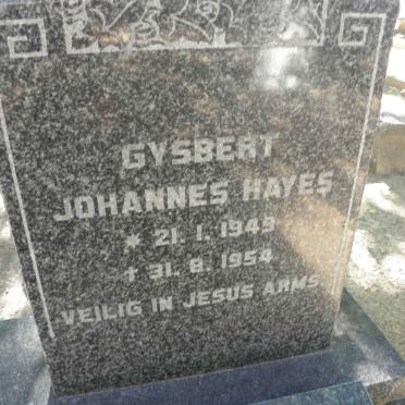 HAYES Gysbert Johannes 1949-1954