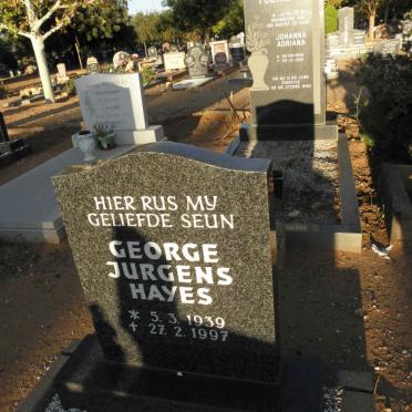 HAYES George Jurgens 1939-1997