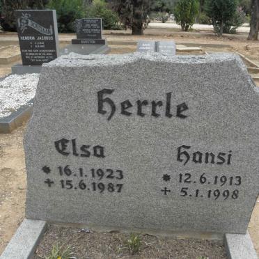 HERRLE Hansi 1913-1998 &amp; Elsa 1923-1987